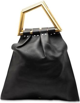 Celine Pre-owned Handbags, female, Black, Size: ONE SIZE Pre-owned Leather Handbag