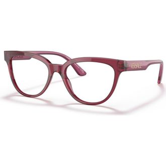 Versace 54mm Cat Eye optical glasses in Red at Nordstrom