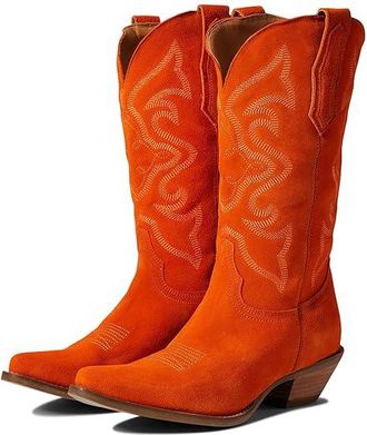 Dingo Out West Cowboy Womens Boots Orange : 6.5 B - Medium, Leather