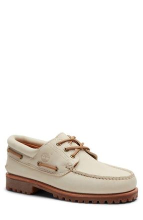 Timberland Authentic Boat Shoe in Light Beige Nubuck at Nordstrom, Size 11.5