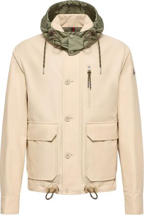 Moncler Moncler Montmirail Twill Shirt Jacket, Men, Beige, Size: 1