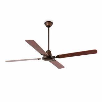 Netlighting Malvinas Large Ceiling Fan Without Light Wood Dark Brown