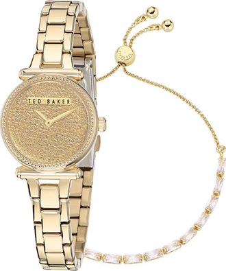 Ted Baker Womens BKGJLF508 Ladies Jolyye Watch and Bracelet Gift Set - Gold - One Size