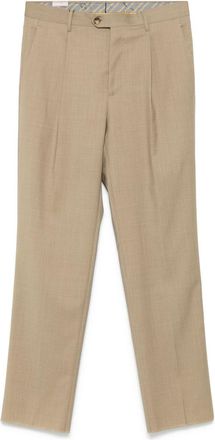 Etro pleat-detailing wool trousers - Neutrals