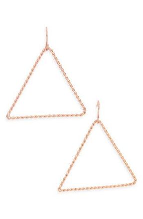 Karine Sultan Open Triangle Drop Earrings in Rose Gold at Nordstrom Rack
