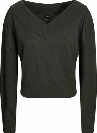 Pinko V-neck Truien - Dames - V-hals truien - Groen - M - Truien & Vesten