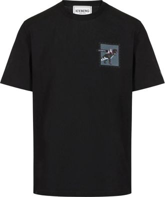 Iceberg Regular Fit T-Shirt - Heren - T-shirts - Zwart - L - Katoen - Tops