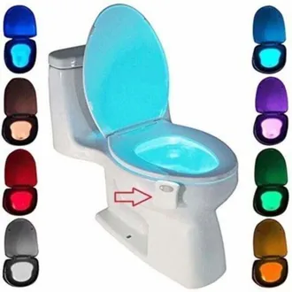 OEM Luz Para Inodoro, Luz Nocturna Led Para Ba&ntilde;o Con Sensor Pir Y 8 Opciones De Iluminaci&oacute;n Que Cambian De Color (solo Se Activa En La Oscuridad)