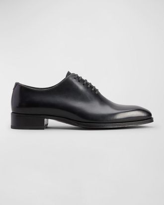 Tom Ford Mens Elkan Burnished Leather Oxfords