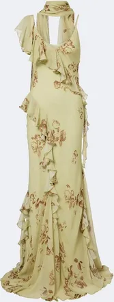 De La Vali Mayara floral georgette maxi dress