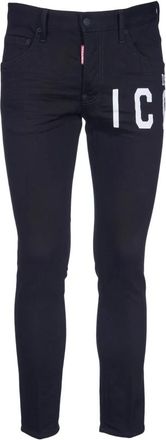 Dsquared2 Black Jeans Aw 23 - Dames - Skinny Jeans - Zwart - M - Katoen - Jeans