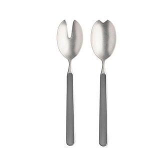 Mepra Fantasia Pewter Salad Serving Set - 2 Pieces in Vicuna at Nordstrom
