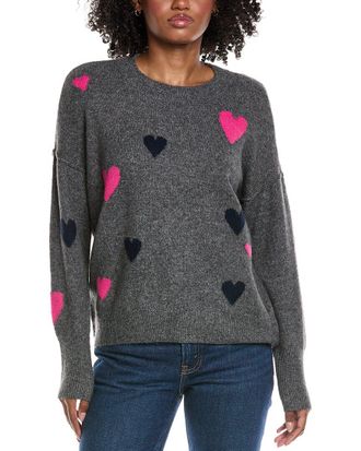 CeCe by Cynthia Steffe Heart Pattern Sweater