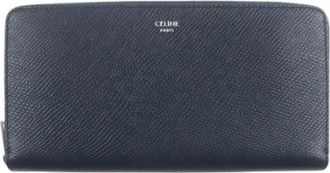 Celine Pre-owned Wallets, male, Blue, Size: ONE SIZE Pre-owned Long wallet (bi-fold)