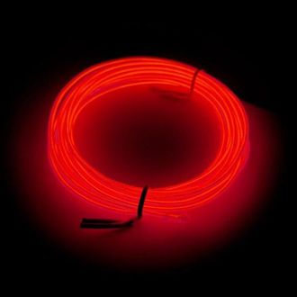 OEM Cable Rojo Brillante, Bater&iacute;a Port&aacute;til De Ne&oacute;n De 3 Metros, Se Puede Acortar Seg&uacute;n Se Desee, Ideal Para Fiestas, Halloween Y Decoraci&oacute;n Diy