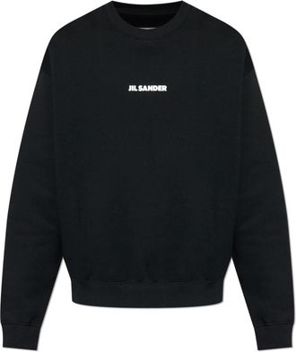 Jil Sander Logo Sweatshirt - Heren - Sweatshirts - Zwart - L - Katoen - Hoodies & sweatvesten