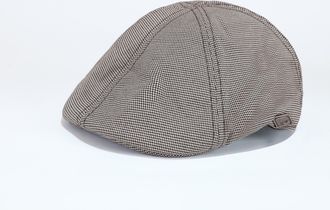 Chillouts Schieberm&uuml;tze CHILLOUTS Kyoto Hat, Herren, grau, Materialmix, meliert, M&uuml;tzen Schieberm&uuml;tze, mit modernem Karomuster & Gummizug