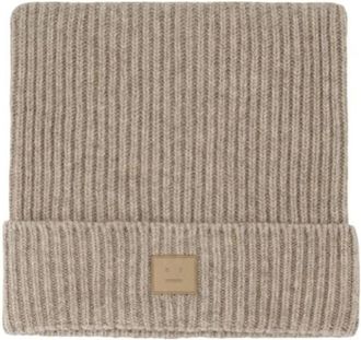 Acne Studios Accessoires, Dames, Beige, ONE Size, Katoen, Beanie