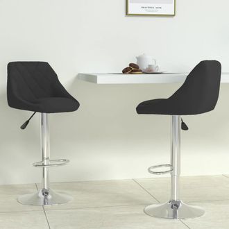 vidaXL Taburete De Cocina 2 Unidades De Terciopelo Negro Vidaxl