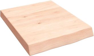 vidaXL Encimera de baño madera maciza sin tratar 40x50x(2-6) cm Vidaxl
