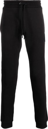 Moncler logo-patch cotton track pants - men - Cotton - M - Black