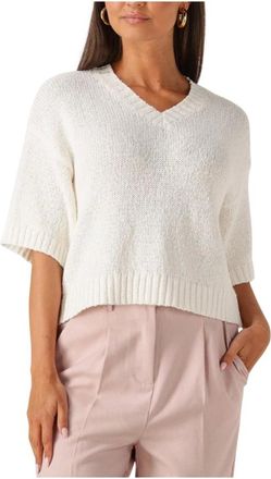 Moss Copenhagen Truien & Vesten, Dames, Wit, L, Witte Pullover voor Stijlvol Comfort