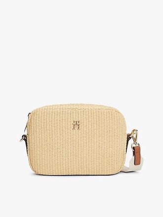 Tommy Hilfiger Raffia Crossbody Camera Bag