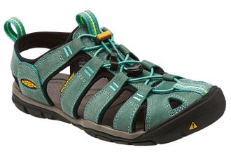 Keen Womens Clearwater Cnx Leather Sandal, Mineral Blue Yellow, 8 UK
