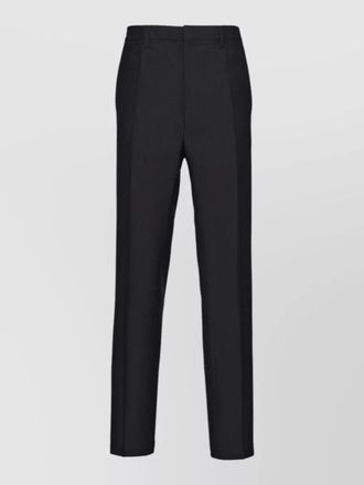 Prada straight trousers belt loops stripe detail