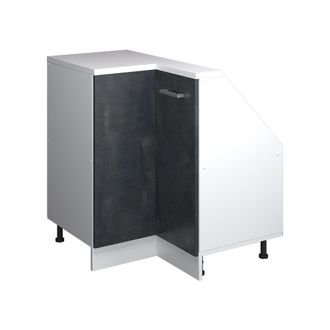 Vicco Armario Para Techo Inclinado Armario De Esquina Rion, Hormig&oacute;n Negro/blanco, 75.6 X 81.6 Cm Con 1 Puerta, Vicco