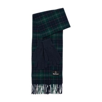 Barbour Set Regalo Sciarpa e Guanti Tartan - - Accessories - Uomo - Verde - ONE SIZE