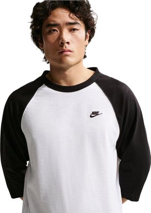 Nike Sportswear Club 3/4 Sleeve Raglan Top Black White IF0756-010