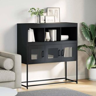 Berkfield Home Sideboard Anthracite 100.5x39x107 cm Cold-rolled Steel in Dark Grey