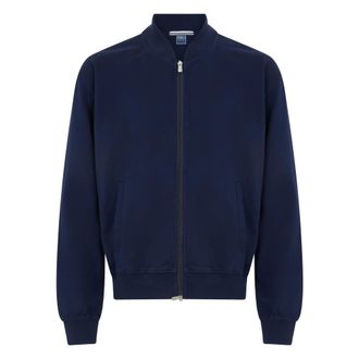 Fedeli Bomber Jackets, male, Blue, Size: M Modern Hoodie with Zip Closure