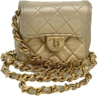 Chanel Pre-owned Mini Bags, female, Yellow, Size: ONE SIZE Pre-owned Vintage Mini Shoulder Bag