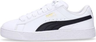 Puma Suede Lage Schoen Wit/Zwart - Heren - Sneakers - Wit - 42 EU - Leer - Schoenen