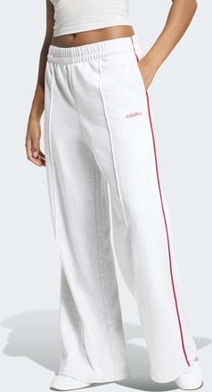 adidas Sporthose ADIDAS SPORTSWEAR W CP PT, Damen, Gr. XXL, N-Gr, light grau heather, active maroon, Obermaterial: 55% Baumwolle, 36% Polyester, 9% Viskose, 