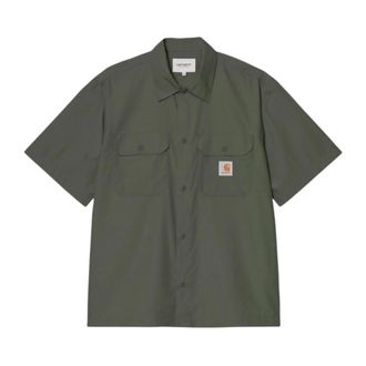 Carhartt Work in Progress S/S Craft Shirt - male - Carhartt Wip - Short Sleeve Shirts - Green - M - Shirts