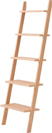 Nordlys Estantería en escalera de 5 niveles en madera y ratan