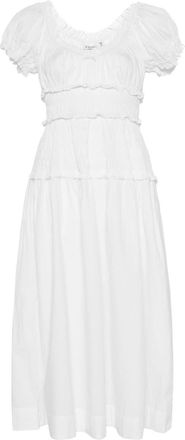D&ocirc;en Leanne midi dress - women - Organic Cotton - L - White
