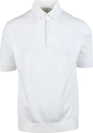 FILIPPO DE LAURENTIIS Katoen Polo Gebreid Model Shirt - Heren - Polos - Wit - 4XL - Katoen - Tops