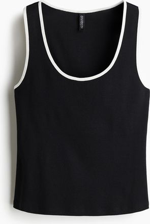 H&M Tanktop aus Baumwolle - Schwarz