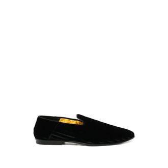 Tom Ford Striped Velvet Steven Slipper - Heren - Schoenen - Zwart - Maat: 42 EU Velours