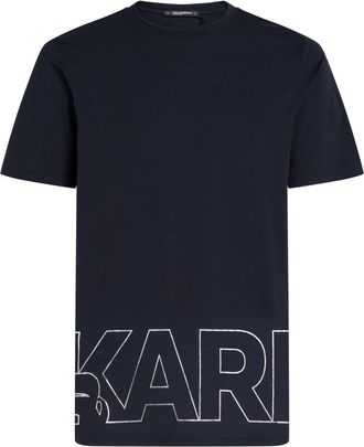 Karl Lagerfeld T-shirt con stampa - Blu