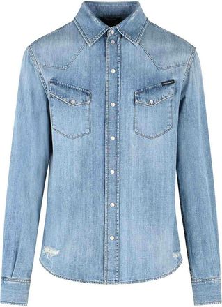 Dolce & Gabbana Blue Cotton Shirt