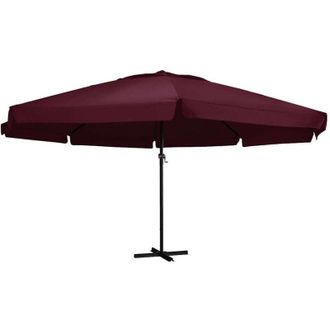 vidaXL Vidaxl - Sombrilla De Jard&iacute;n Con Palo De Aluminio Rojo Burdeos 600 Cm