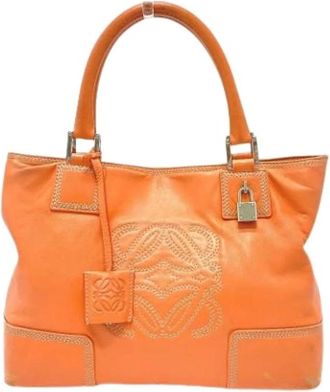 Loewe Pre-owned Handbags, female, Orange, Size: ONE SIZE Pre-owned Amazona Handbag
