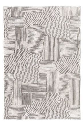 AFK Living Alfombra interior y exterior de fibras recicladas gris 160 x 230 cm