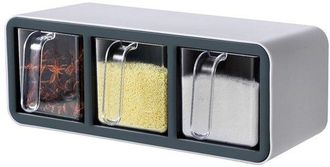 OEM Barattoli Per Spezie Da Parete Con 3 Scomparti, In Vetro Trasparente, 1 Set Per La Cucina