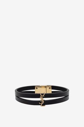Saint Laurent Doppeltes Lederarmband Cassandre